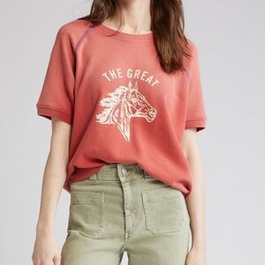 The GREAT Bronco Tee- short sleeved sweatshirt material